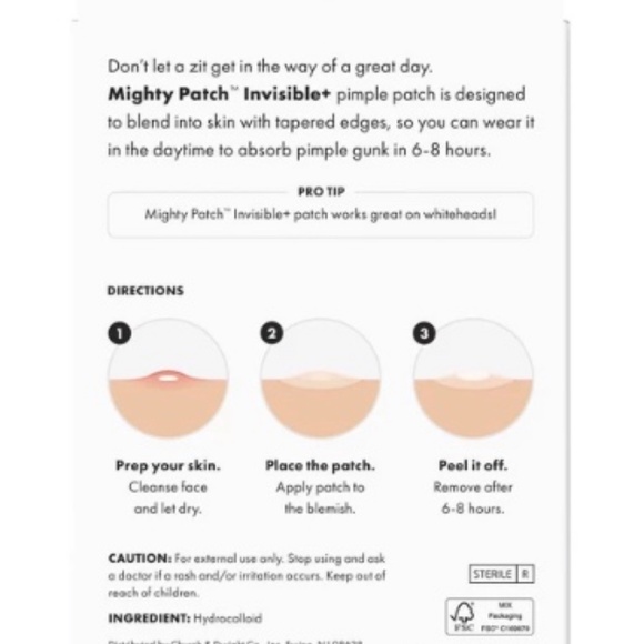 hero. MIGHTY PATCH Invisible + 72 HYDROCOLLOID PATCHES - Picture 5 of 6